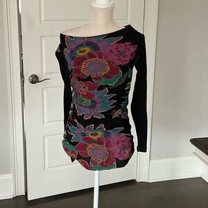 Desigual Black Floral Blouse